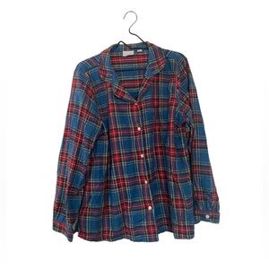 L.L. Bean Multicolor Plaid Sleep Shirt